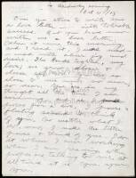 Autograph letter from Jack London to Charmian Kittredge, October 21, 1903