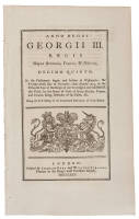 Two acts of George III restricting the trade of the North American colonies, 1775