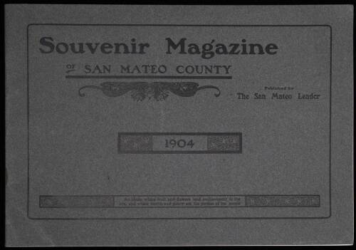 Souvenir Magazine of San Mateo County