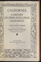 California: A History of Upper and Lower California