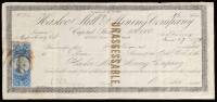 Certificate for 15 shares in the Hasloe Mill & Mining Company