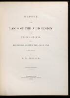 Report on the Lands of the Arid Region of the United States, With a More Detailed Account of the Lands of Utah.