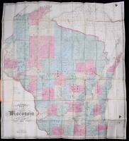 Chapman's New Sectional Map of Wisconsin Published by Silas Chapman Milwaukee Wisconsin 1865