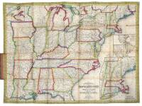 Mitchell's New Traveller's Guide Through the United States, Showing the Rail Roads, Canals, Stage Roads, &c., With Distances from Place to Place.