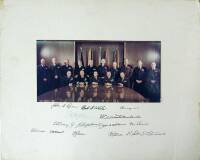 Joint Chiefs of Staff - Group photograph of the U.S. Joint Chiefs of Staff and other officers, signed by all 15 of them on the mount beneath the image