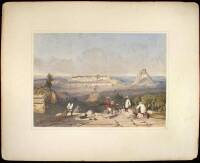 Hand-colored lithographed plate from Views of Ancient Monuments in Central America, Chiapas and Yucatan