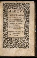 Marcus Tullius Ciceroes three bookes of duties to Marcus his sonne, tourned out of Latine into English, by Nicolas Grimald. Wherevnto the Latine is adioyned