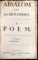 Absalom and Achitophel: A Poem