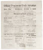 Official Program and Daily Advertiser Calaveras County Fair. First Day, Wednesday, October 3, 1900