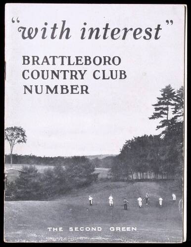 "With interest": Brattleboro Country Club Number