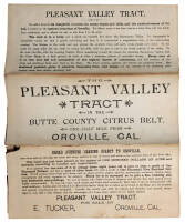 Map of the Pleasant Valley tract at Oroville, Butte Co., Cal., comprising portions of sections 8,9, 16 and 17 of township 19, north range 4 east, m.d.m. Containing about 600 acres