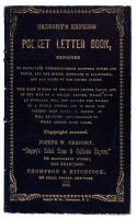 Gregory's Express Pocket Letter Book, Designed to Facilitate Correspondence Between Cities and Towns, and the Mining Districts in California, and all Parts of the United States....