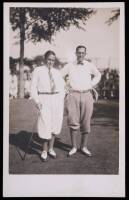 Vintage 1930 photograph of Bobby Jones and Francis Ouimet at a major golf tournament, taken by George S. Pietzcker