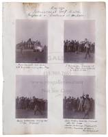 Collection of 23 photographs, including action shots from the first international golf match between England and Scotland at Hoylake, 1902