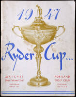 1947 Ryder Cup Official Program, Portland Golf Club, November 1 and 2