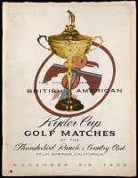 The 11th Biennial British American Ryder Cup Golf Matches at the Thunderbird Ranch & Country Club, Palm Springs, California, November 5-6, 1955. [Official Program]