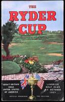 The Ryder Cup International Golf Match, Great Britain v. United States, Lindrick Golf Club, October 5, 1957. Official Programme