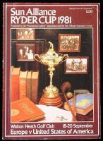 Sun Alliance Ryder Cup, PGA and Sun Alliance Insurance Group, Walton Heath Golf Club, Europe v United States, 18-20 September, 1981. Official Souvenir Programme