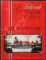 Thirty-Seventh National Open [Golf] Championship, United States Golf Association, Played on the Course of The North Shore Golf Club, Glenview, Illinois, June 8, 9, 10, 1933. Official Souvenir Book and Program