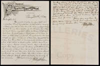 Autograph Letter Signed - 1890 US Census mulls criminal identification for Chinese immigrants