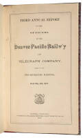 Third annual report of the officers of the Denver Pacific Railw'y and Telegraph Company, made at the stockholders meeting held May 8th, 1871