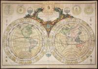 Mappe-Monde Géo Sphérique ou Nouvelle Carte Idéale du Globe Terrestre. Our Servir d'Introduction a la Géographie, l'Hydrographie, et la Sphére Armillaire...