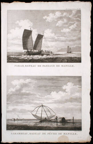 Lot of seven copper-engraved plates from the La Perouse atlas