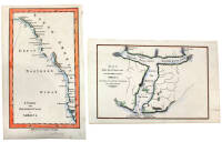 Two copper-engraved maps with later hand-coloring