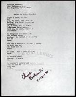 Group of 5 typed poems on carbon, each signed in 1971