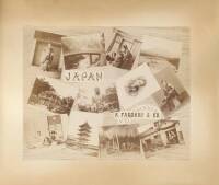 Album with title photograph & 50 mounted hand-colored albumen photographs of Japan