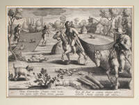 "Quail Gathering" - circa 1600 copper engraving