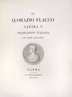 [Satyra, i.e.] Di Q. Orazio Flacco Satira V. Traduzione Italiana con Rami Allusivi