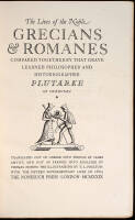 The Lives of the Noble Grecians and Romanes Compared Together by that Grave Learned Philosopher and Historiographer Plutarke of Chæronea