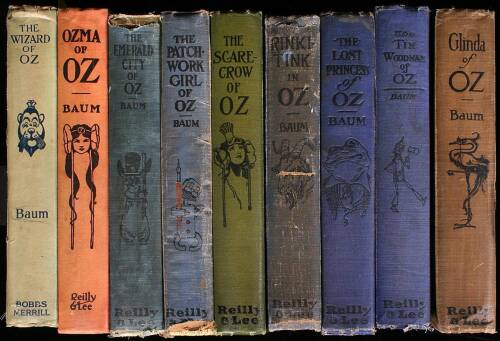 Lot of 9 Oz Books by Baum