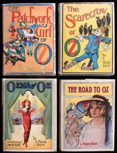 Lot of 8 later editions of Oz books by Baum, in dust jackets