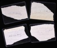 Four signatures of actors from the 1939 film version of The Wizard of Oz