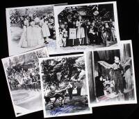 Lot of 28 black & white movie stills signed by Munchkins