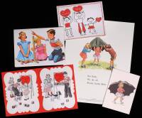Lot of 21 cards (5 Valentine) & 4 limited edition prints of Dick and Jane themes