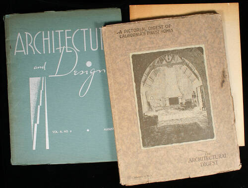 One copy of The Architectural Digest, and two of Architecture and Design