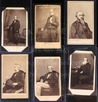 Six carte-de-visite photographs of members of Lincoln's cabinet