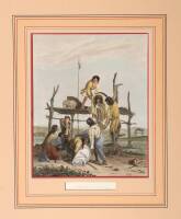 Collection of 18 hand-colored steel-engraved Native American prints