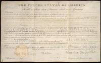 United States Public Land Grant Document, signed