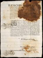 Document signed by the Spanish Viceroy of New Spain