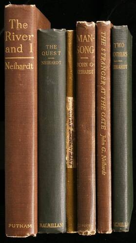 Lot of six volumes by Neihardt, each signed and/or inscribed