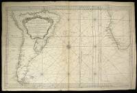 Carte Reduite de l'Ocean Meridionale Contenant Toutes les Costes de l'Amerique Meridionale depuis l'Equateur jusqu'au 57 Degr&eacute; de Latitude et les Costes d'Afrique...