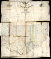 A Topographical & Complete Map of San Francsico. Compiled from the Original Map, from the recent Surveys of W.M. Eddy, County Surveyor, and Others. Containing all the latest extensions and improvements, new streets, alleys, places, wharfs, &c., &c.