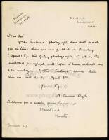 Autograph letter signed by Arthur Conan Doyle