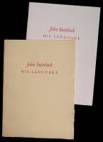 John Steinbeck His Language - 2 copies