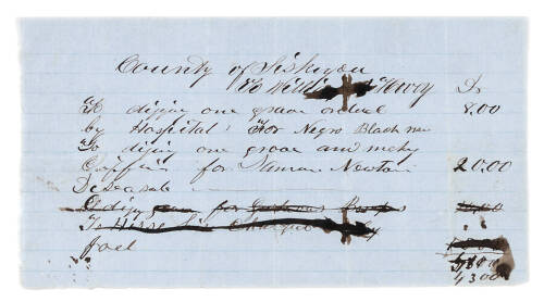 Autograph Document Signed - 1858 Death of an African-American in Gold Rush Country