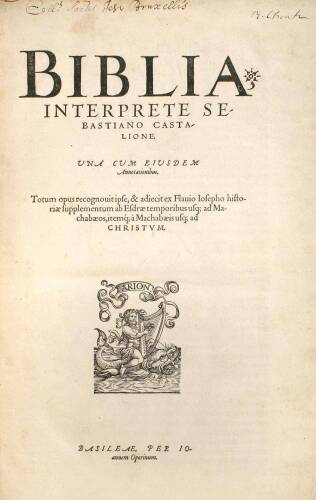 Biblia Interprete Sebastiano Castalione